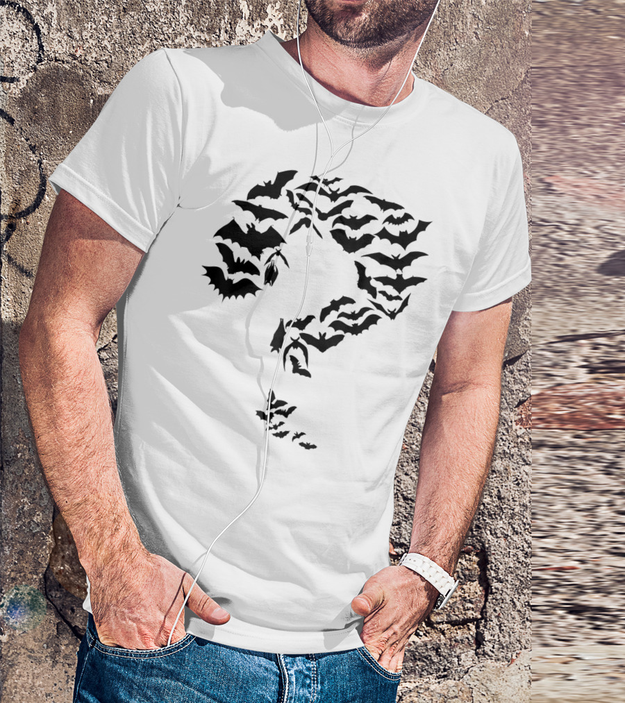 Funny Sheldon Nerdy Comic Bats Forming Question Mark T-Shirt