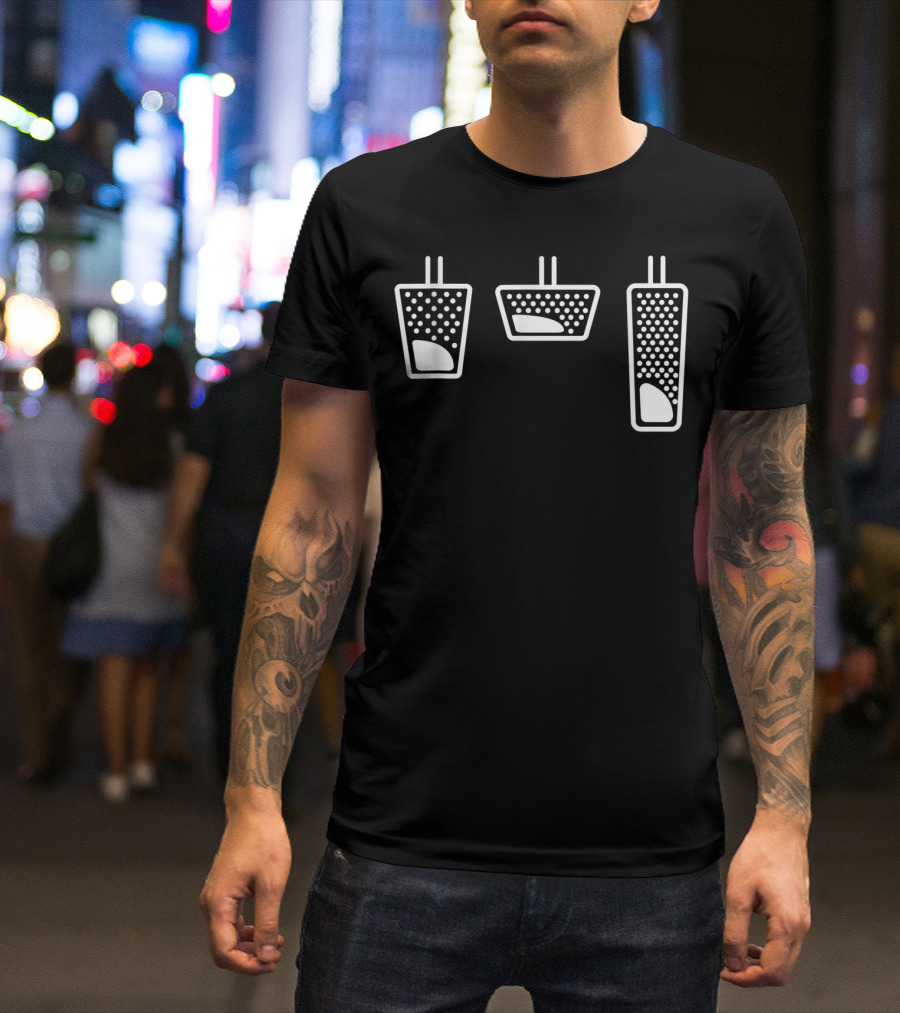 Gas Brake Clutch Pedal JDM Race Car Drifting Icons T-Shirt