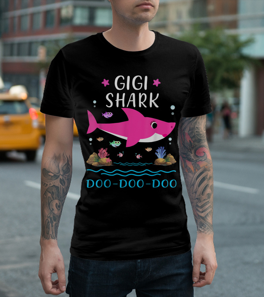 Gigi Shark Doo Doo Doo Family Matching Shark T-Shirt