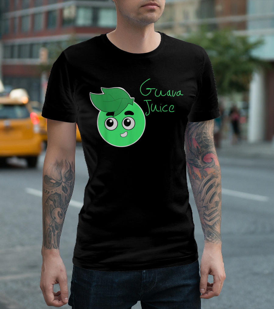 Guava Juice Green Cute Cartoon Face Youth T-Shirt