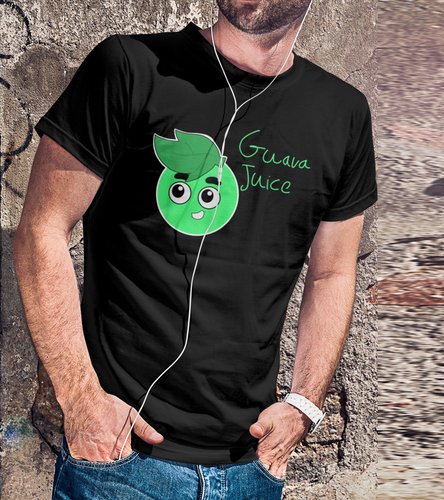 Guava Juice Green Cute Cartoon Face Youth T-Shirt
