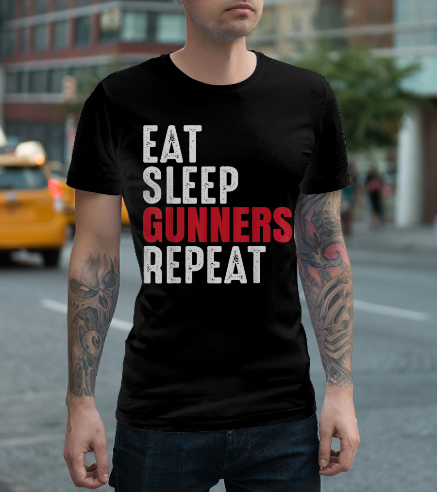 Eat Sleep Gunners Repeat T-Shirt