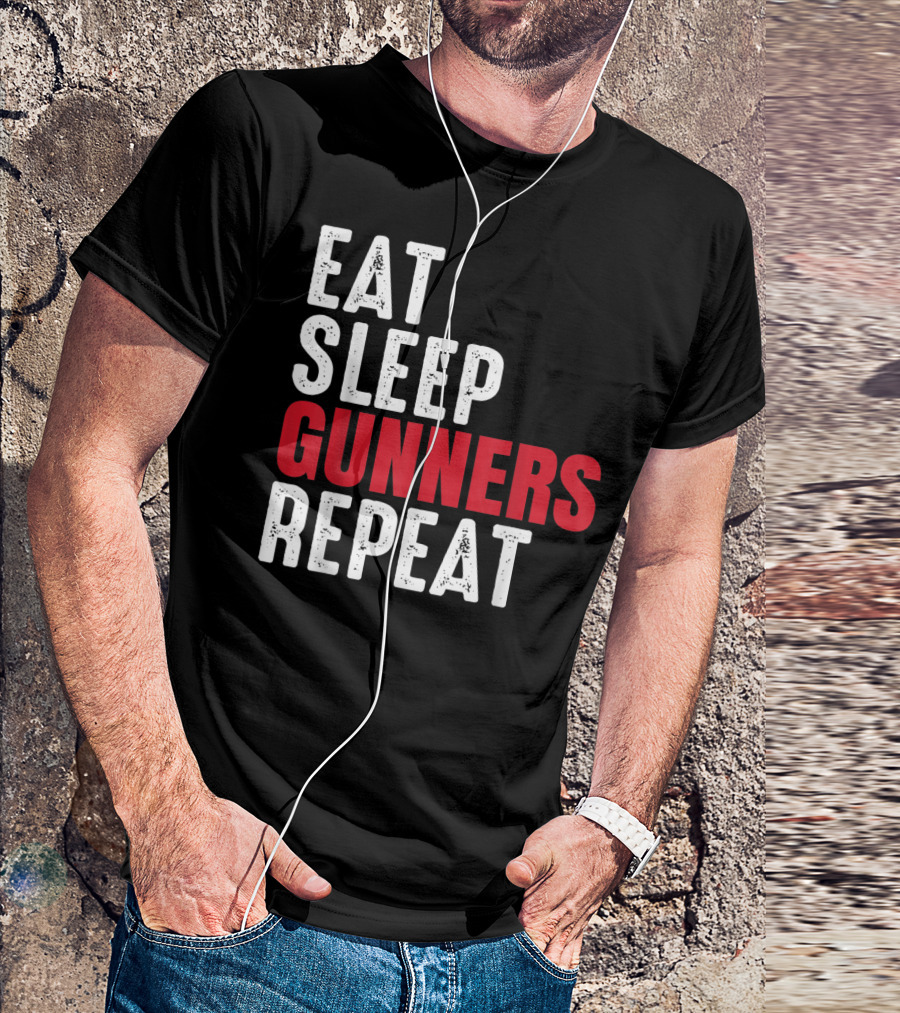 Eat Sleep Gunners Repeat T-Shirt