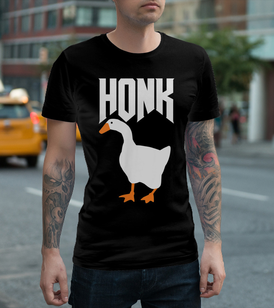 Honk Goose Funny Video Gamer Untitled Goose Game T-Shirt