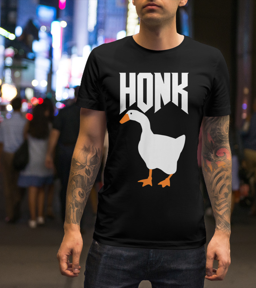 Honk Goose Funny Video Gamer Untitled Goose Game T-Shirt