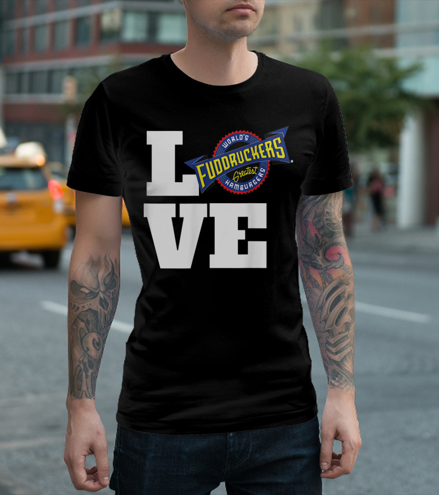 LOVE World's Greatest Hamburgers Fuddruckers T-Shirt