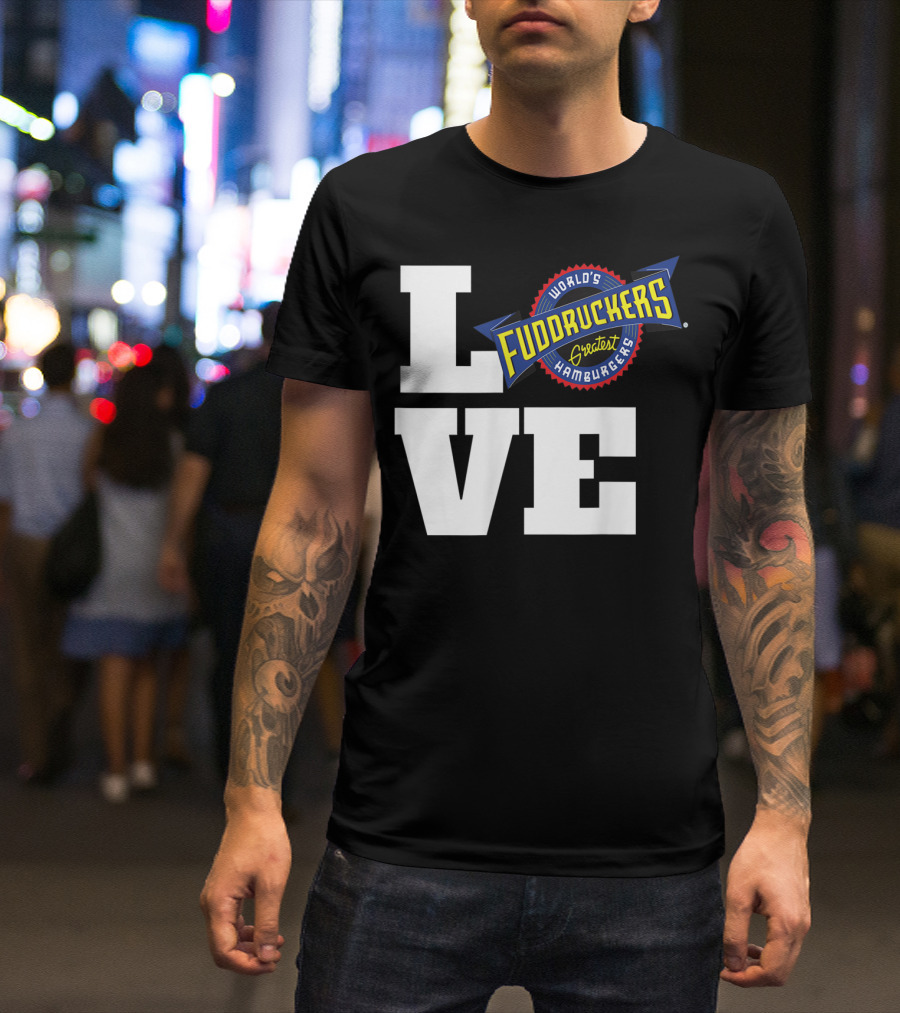 LOVE World's Greatest Hamburgers Fuddruckers T-Shirt
