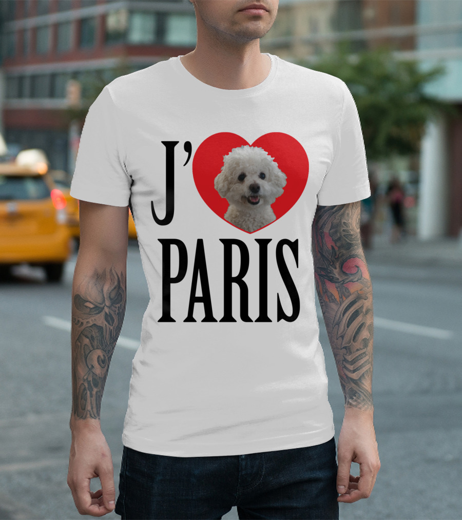 J'aime Paris Bichon Frise Heart T-Shirt