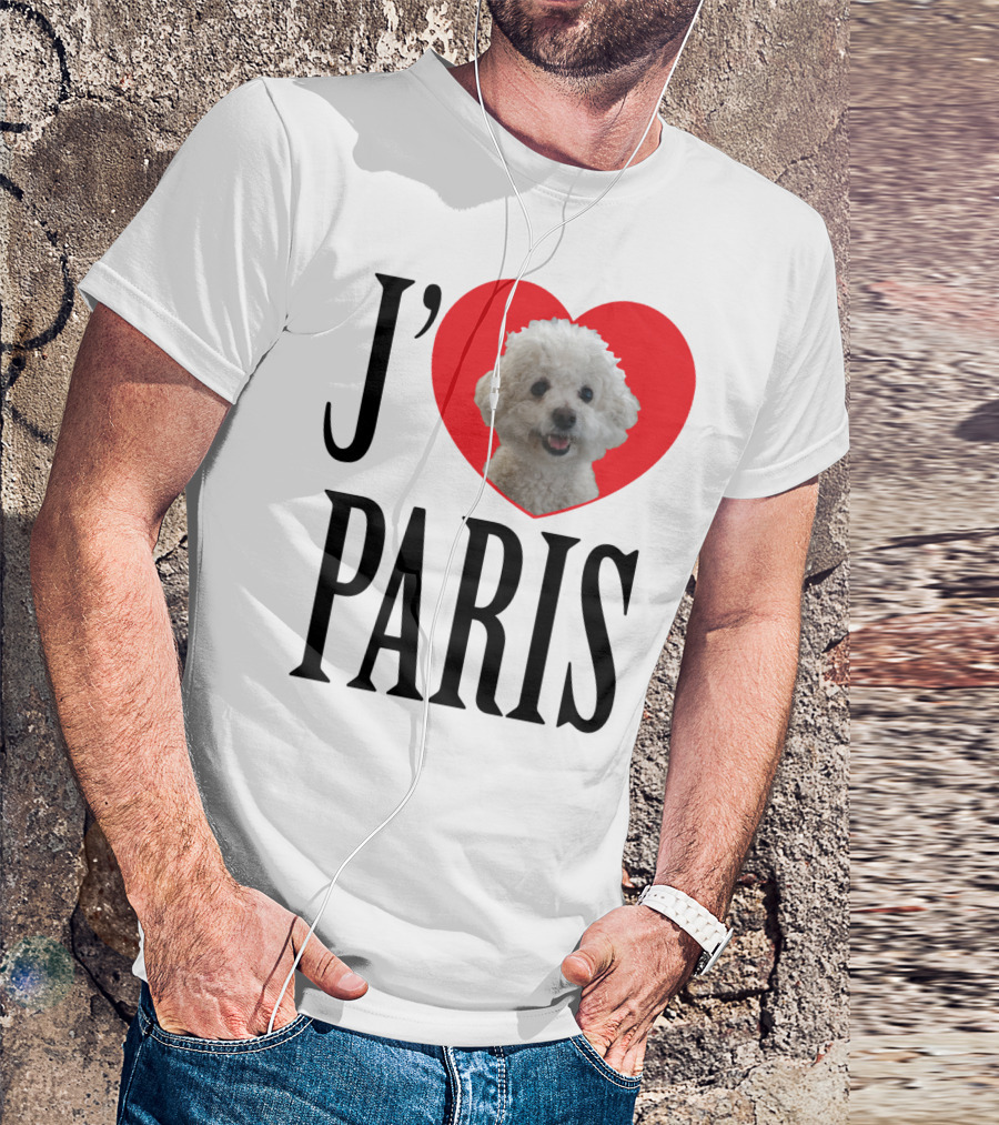 J'aime Paris Bichon Frise Heart T-Shirt