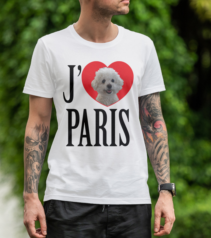 J'aime Paris Bichon Frise Heart T-Shirt