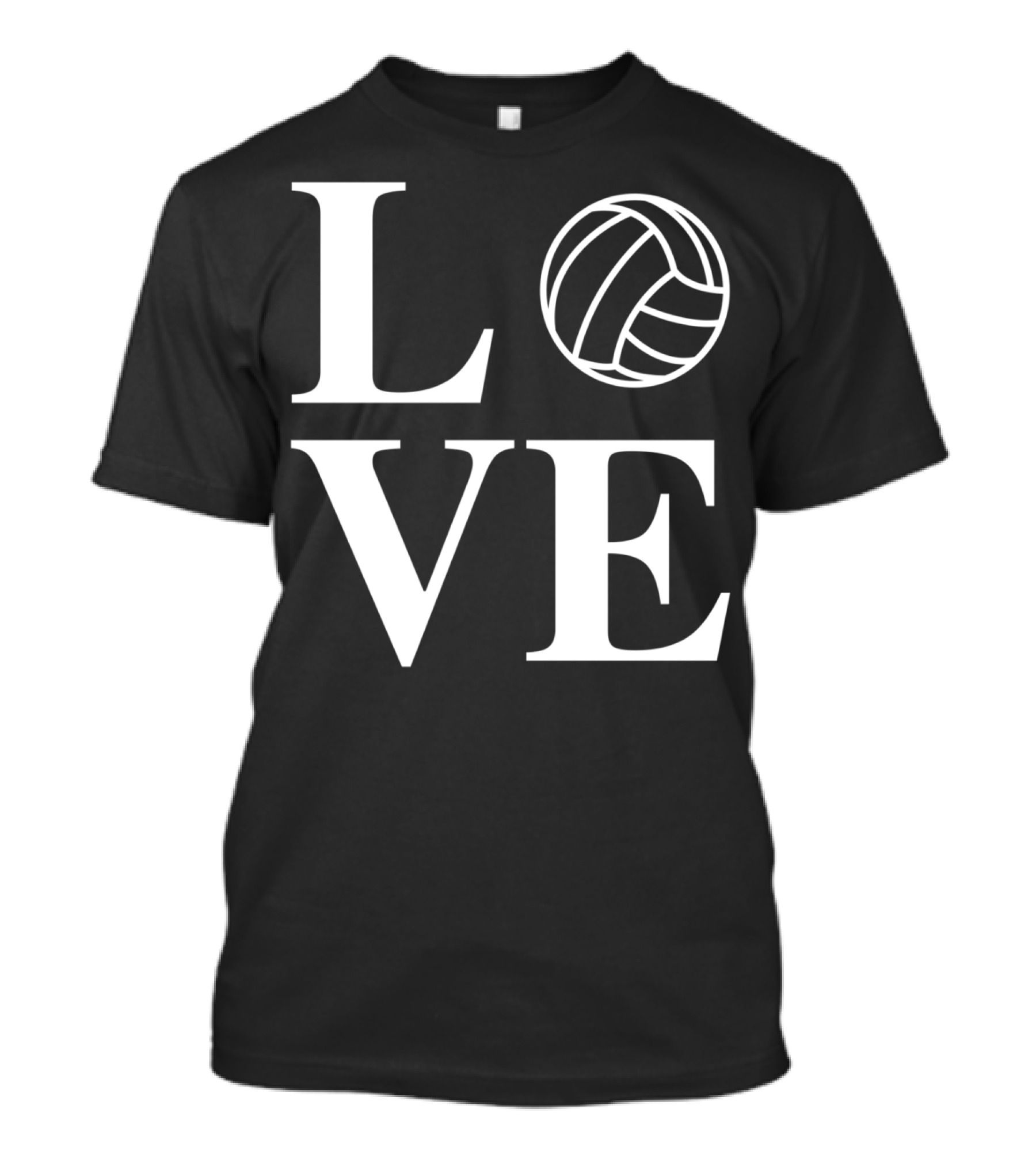Love Volleyball Ball Symbol Typography T-Shirt