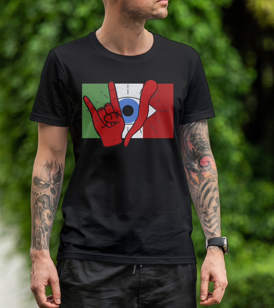 Italian Evil Eye Il Malocchio Maloik Hand Gesture T-Shirt