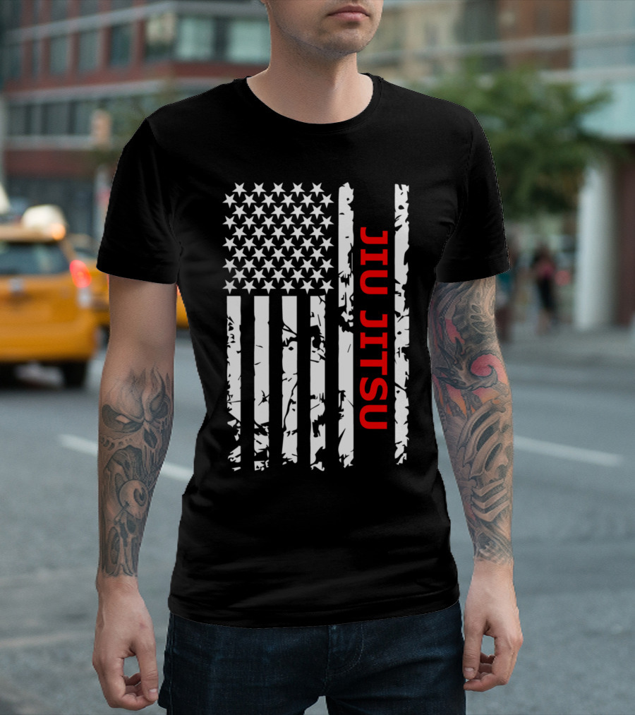 Jiu Jitsu American Flag T-Shirt