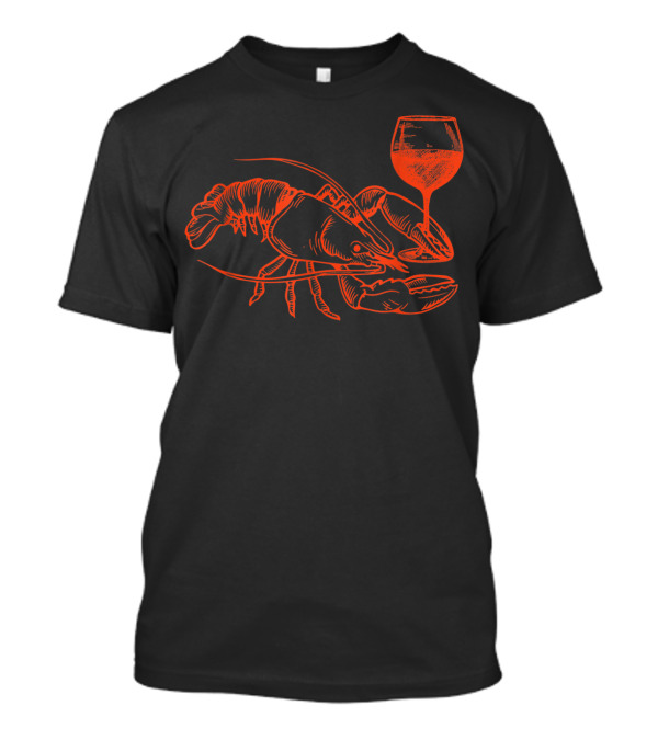 Lobster Wine Drinking Funny Summer Vacation T-Shirt