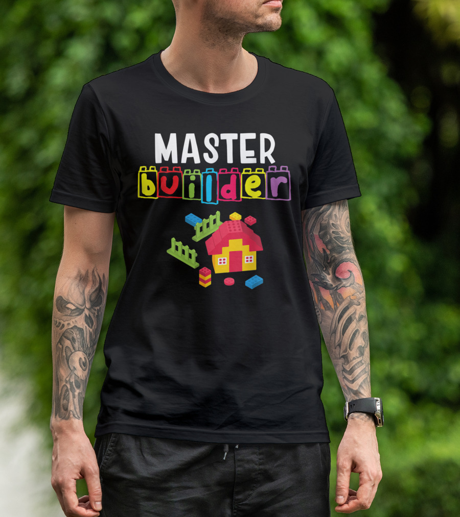 Master Builder Building Blocks House Creation T-Shirt