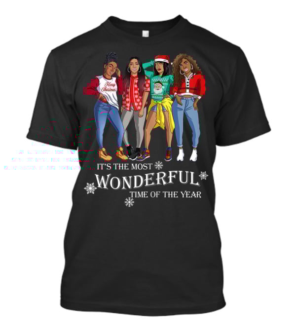 It's The Most Wonderful Time Of The Year Christmas Afro Pride T-Shirt