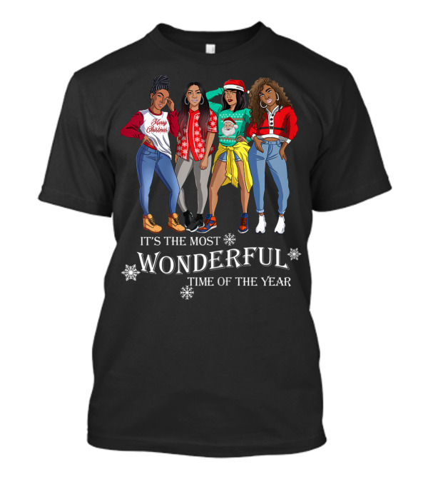 It's The Most Wonderful Time Of The Year Christmas Afro Pride T-Shirt