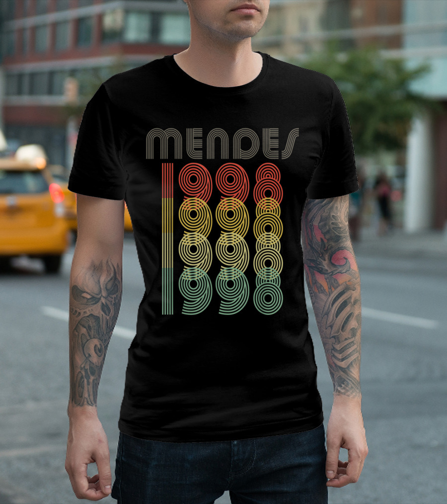 Mendes 1998 Shawn Retro Multicolor Circles T-Shirt