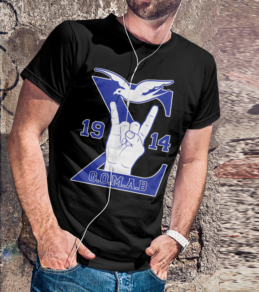 1914 Sigma Dove Hand Sign G.O.M.A.B Blue T-Shirt
