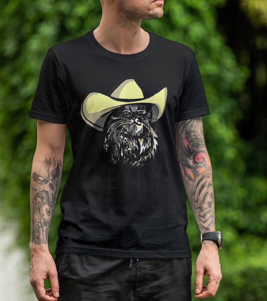MEOWDY Texas Cowboy Cat T-Shirt