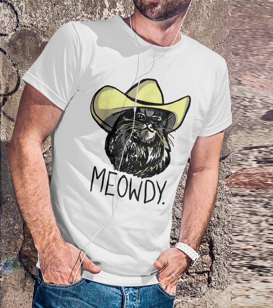 MEOWDY Texas Cowboy Cat T-Shirt