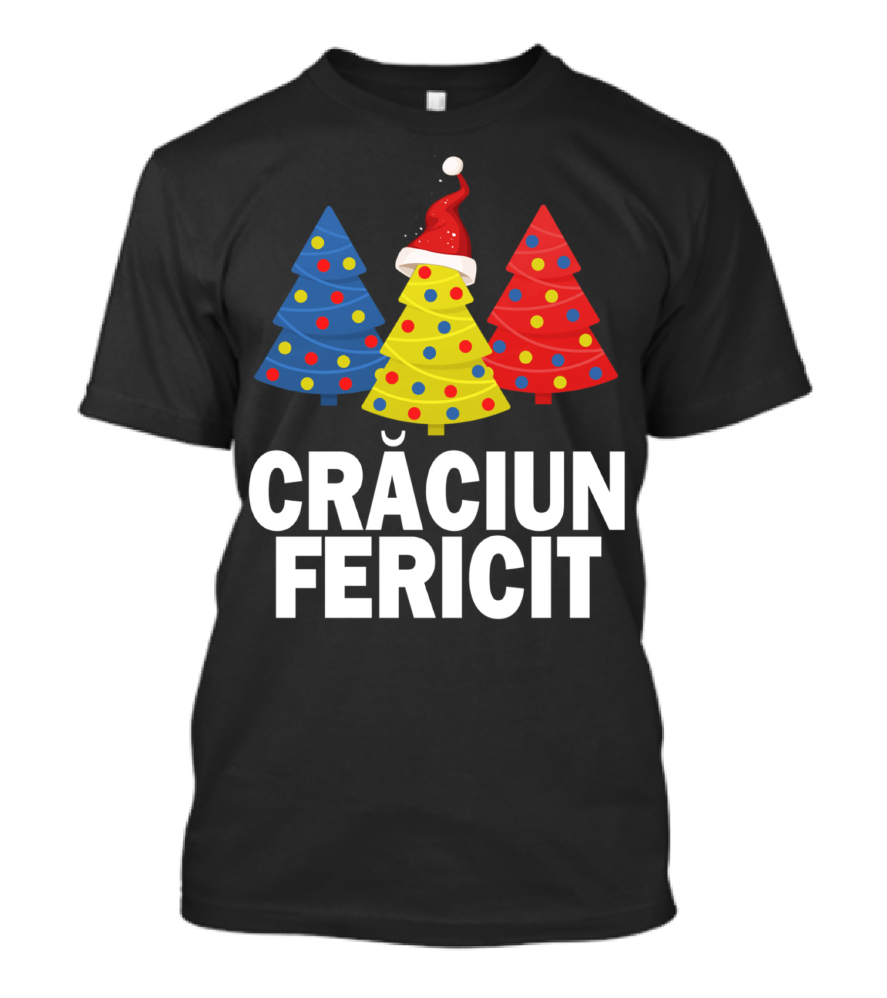 Crăciun Fericit Merry Christmas Romanian Trees Romania Lovers T-Shirt