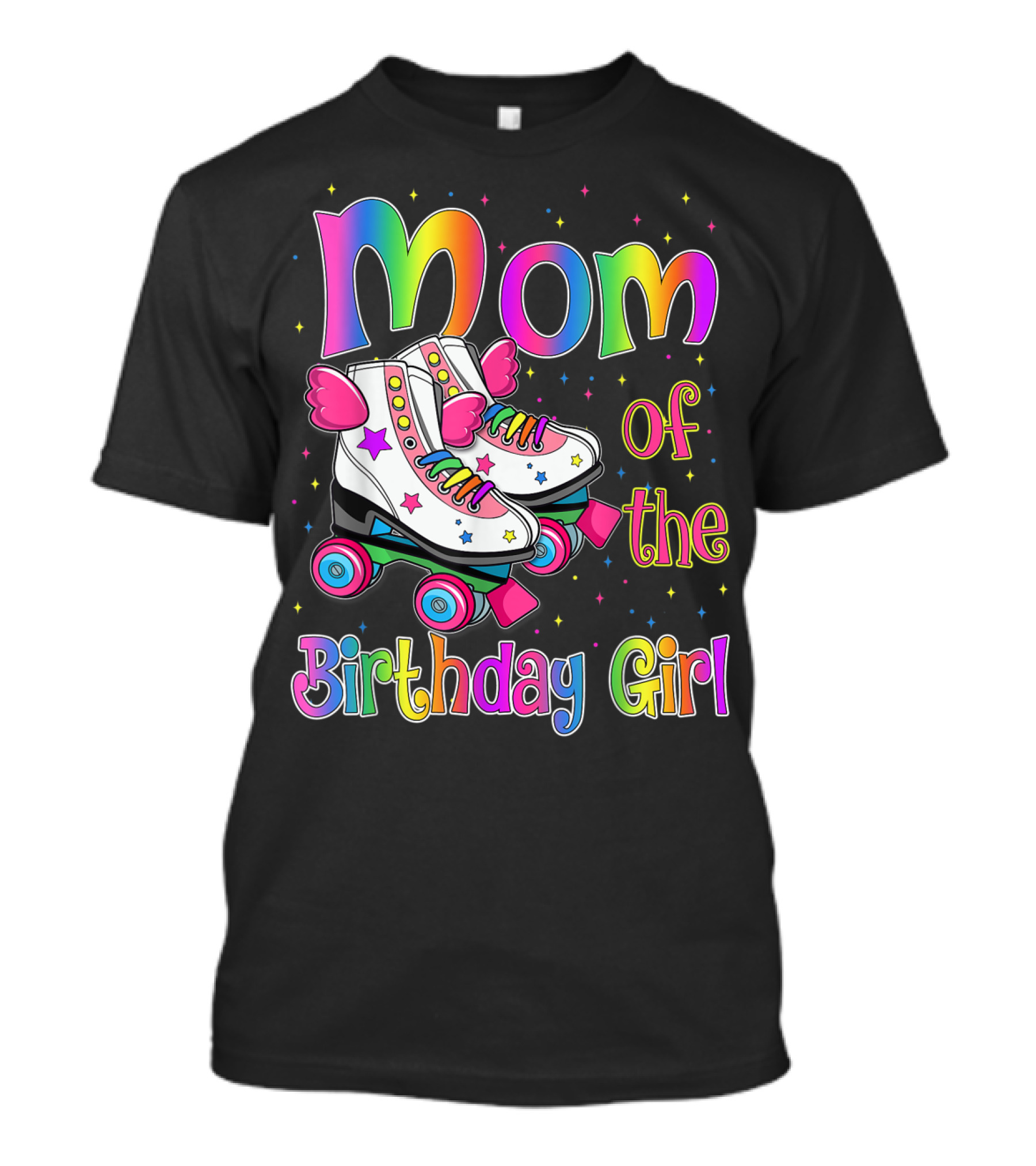Mom Of The Birthday Girl Rolling Skate Moms Birthday Family T-Shirt