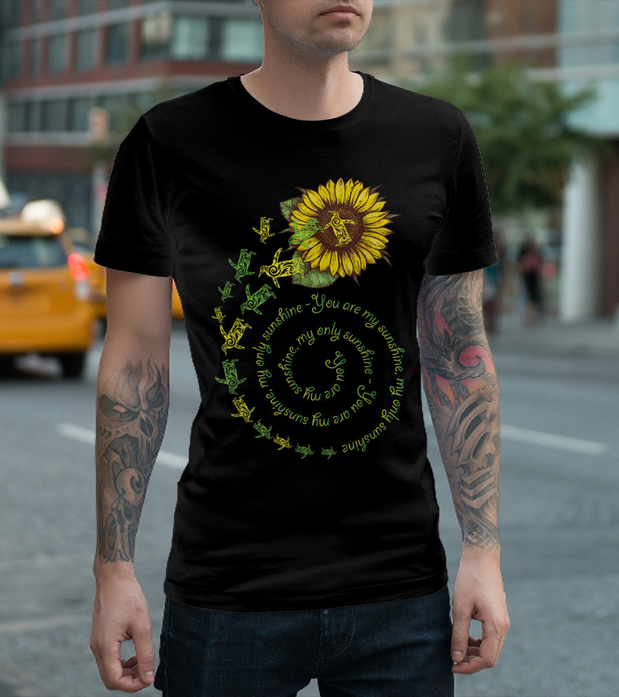 You Are My Sunshine My Only Sunshine Sunflower And Penguin Spiral T-Shirt