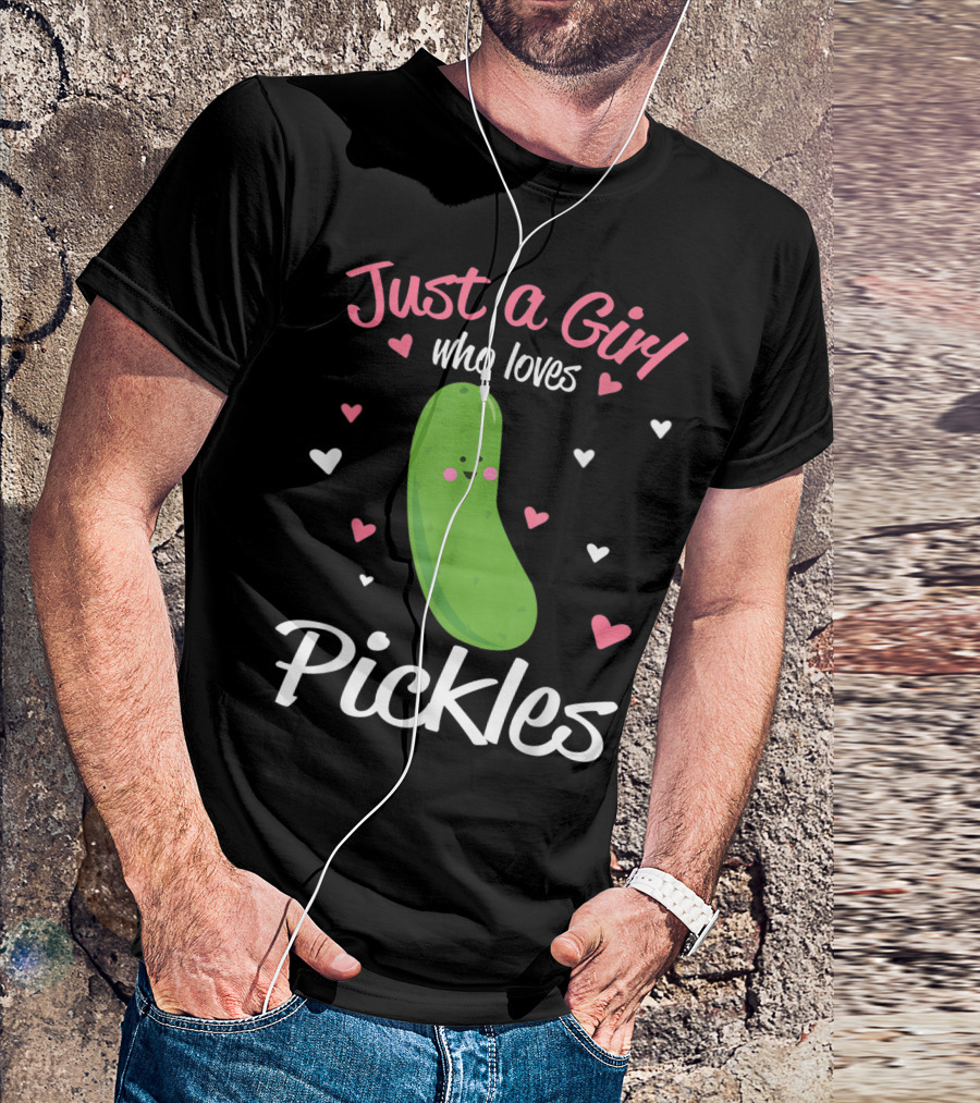Just A Girl Who Loves Pickles Hearts T-Shirt