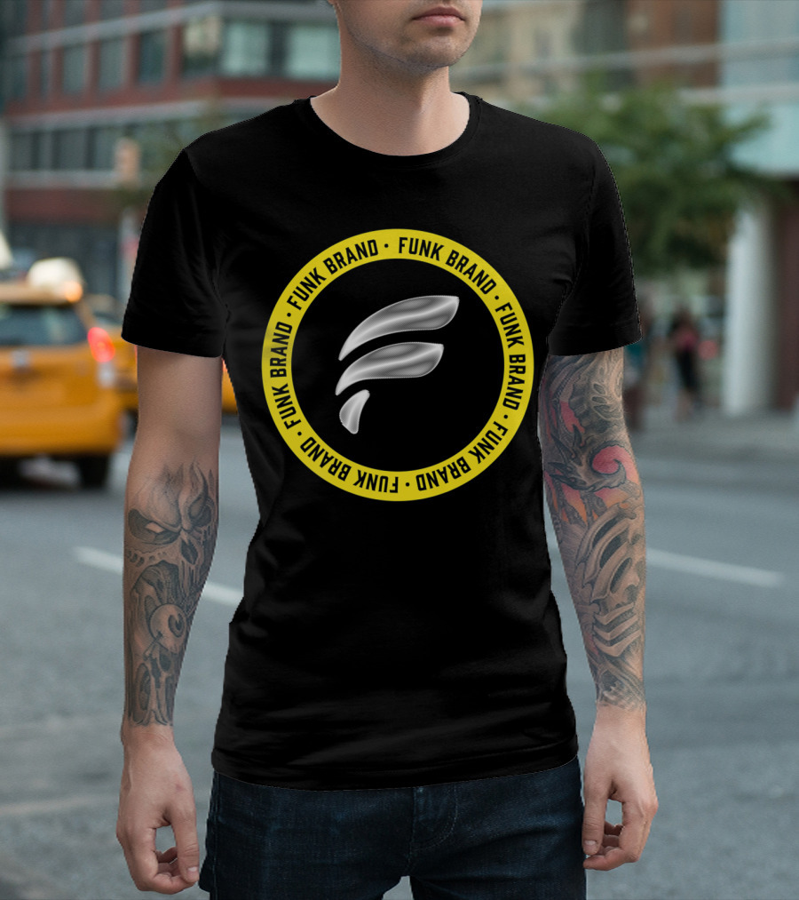 Funk Brand Represent F Symbol Yellow Circle T-Shirt