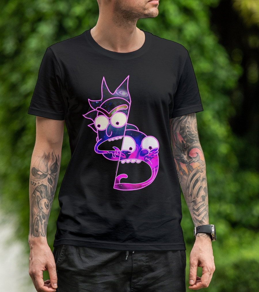Trippy Galactic Rick And Morty Space Fusion T-Shirt