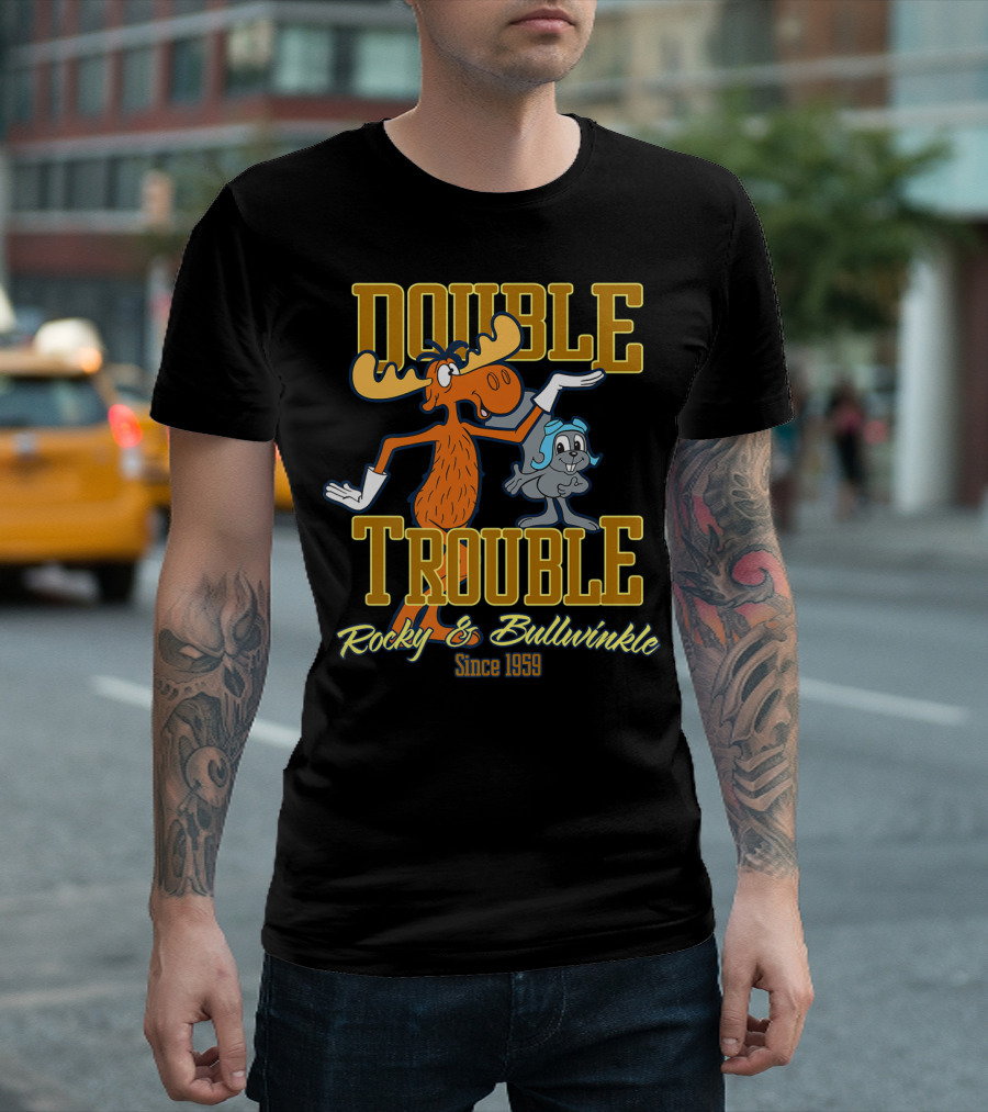 Rocky and Bullwinkle Double Trouble Since 1959 T-Shirt
