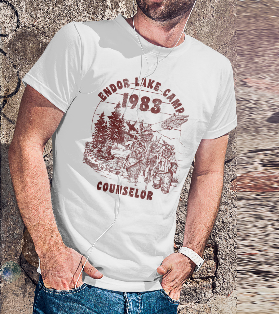 Endor Lake Camp 1983 Counselor Star Wars Ewok Adventure T-Shirt