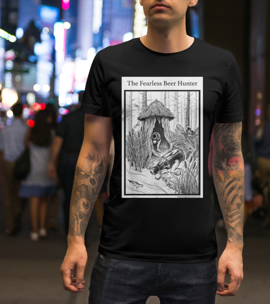 The Fearless Beer Hunter Forest Adventure Hut Scene T-Shirt