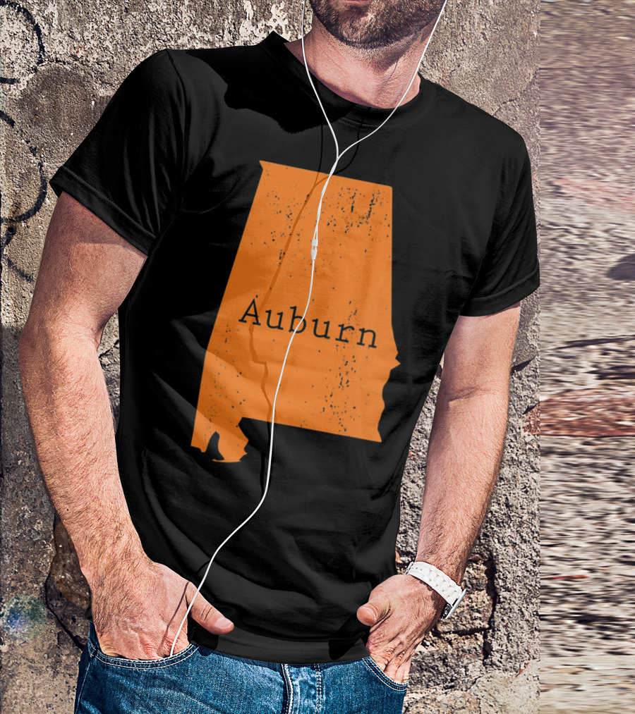 Auburn Alabama Vintage Map T-Shirt