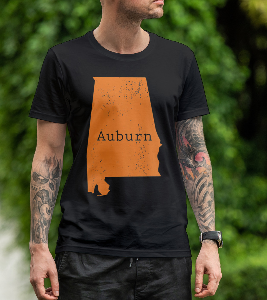 Auburn Alabama Vintage Map T-Shirt