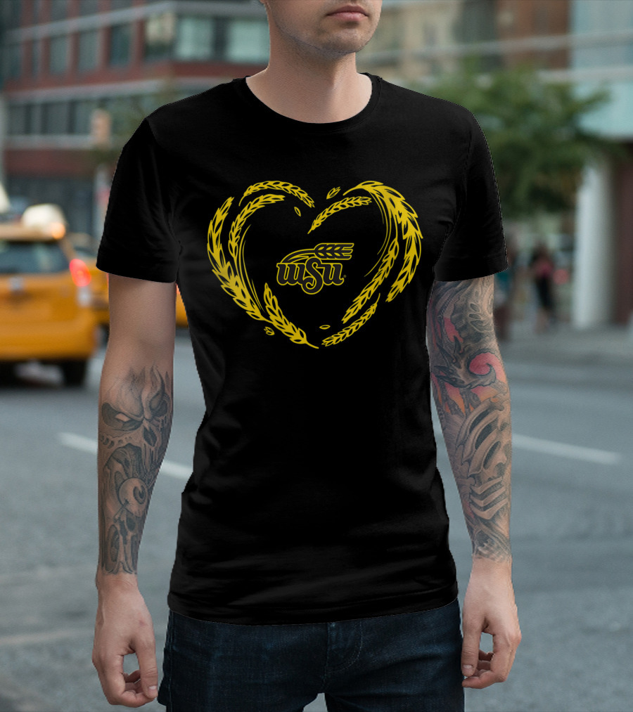 Wichita State Shockers WSU Wheat Heart T-Shirt