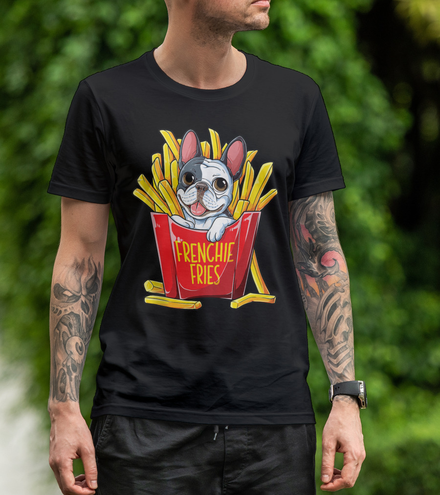 Frenchie Fries French Bulldog In Fry Box T-Shirt