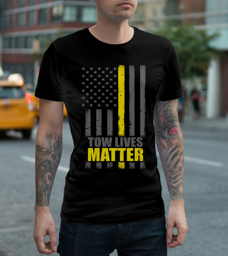Tow Lives Matter Thin Yellow Line Flag T-Shirt