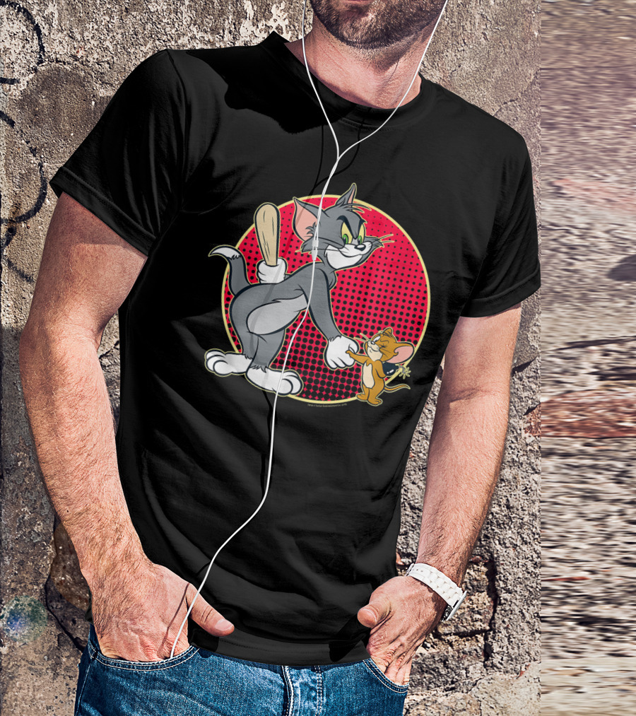 Tom And Jerry Classic Cartoon Characters Playful Moment T-Shirt