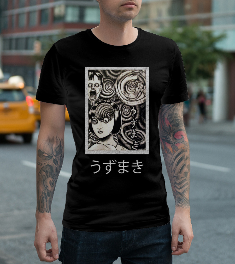 Uzumaki Japanese Horror Manga Art  Spirals T-Shirt