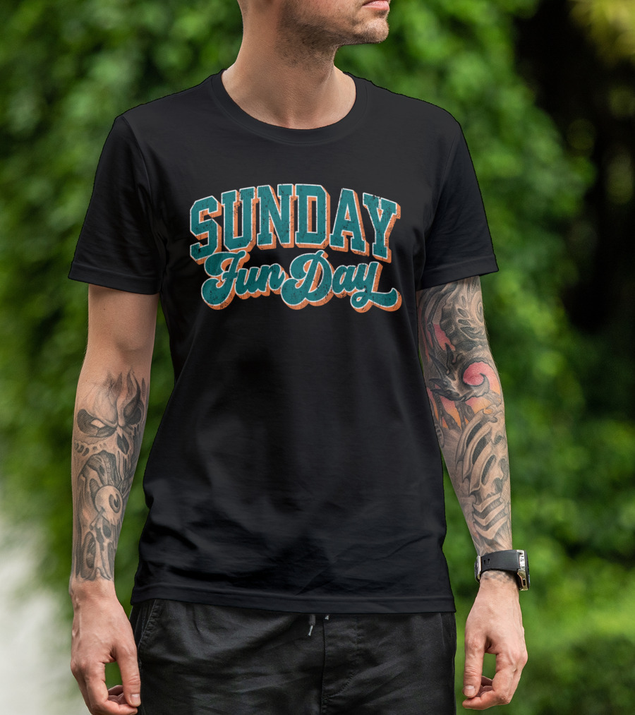 Sunday Funday Vintage Miami Football Fun T-Shirt