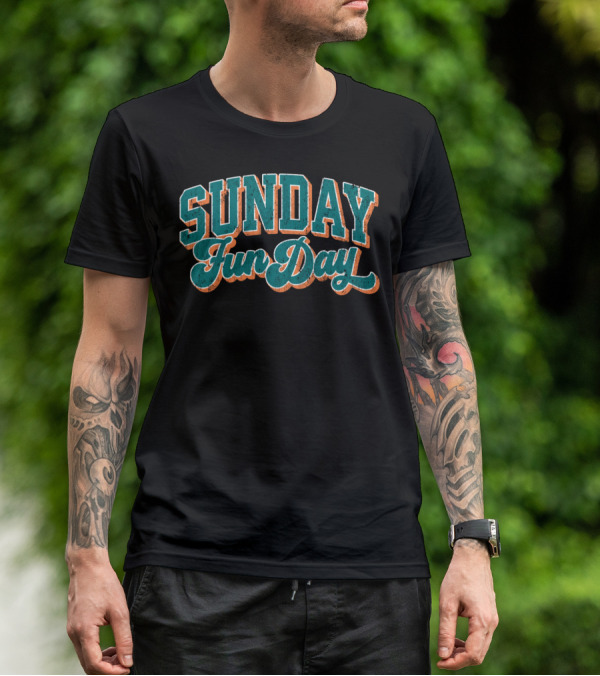 Sunday Funday Vintage Miami Football Fun T-Shirt