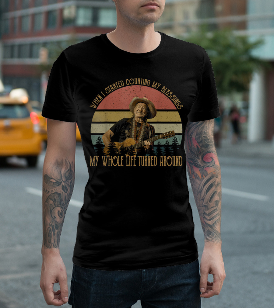 Willie Nelson Vintage Legends Live Counting My Blessings Whole Life Turned Around T-Shirt