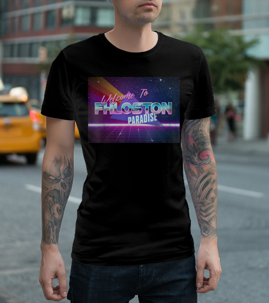 Welcome to Fhloston Paradise Sci-Fi Retro Neon Cosmic T-Shirt