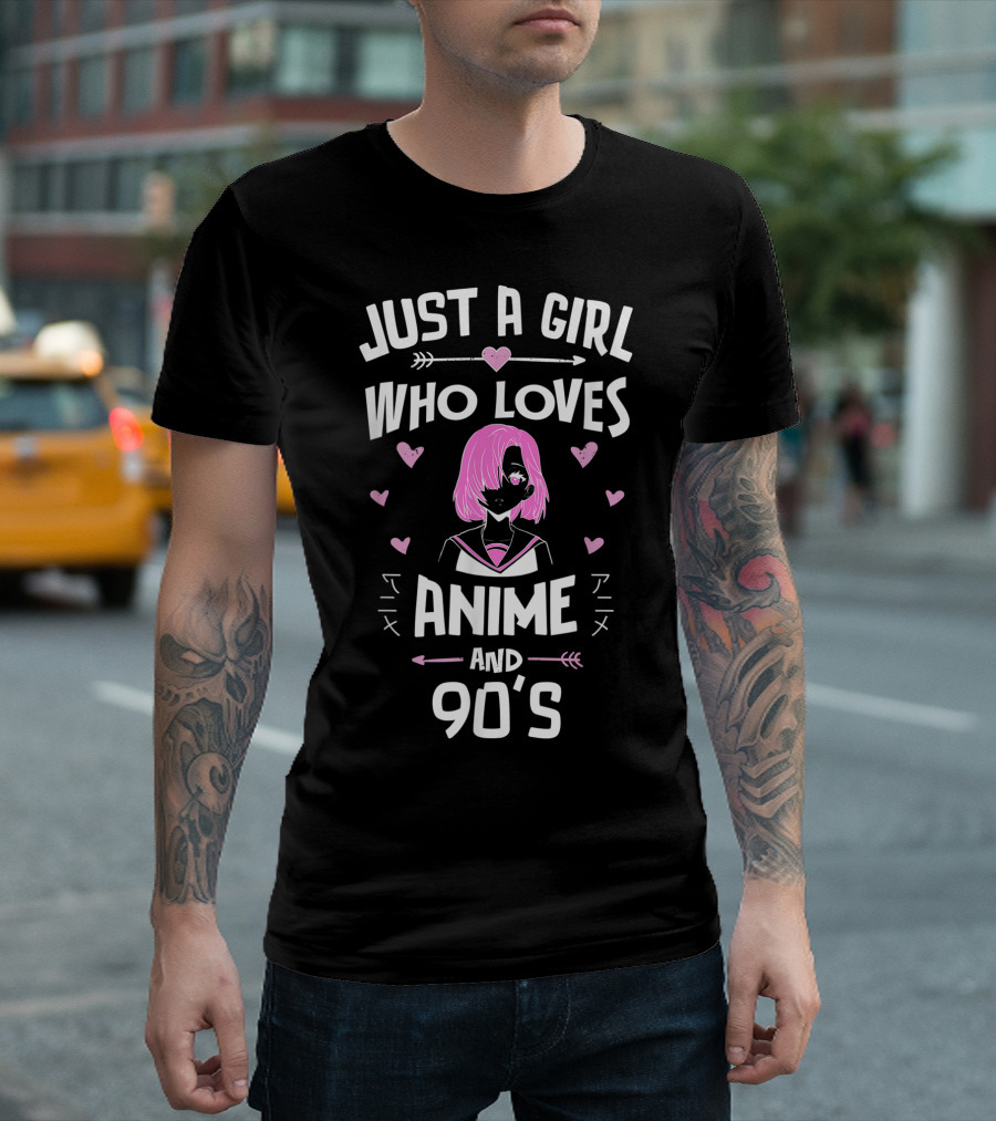 Just A Girl Who Loves Anime And 90's Anime Aesthetic T-Shirt