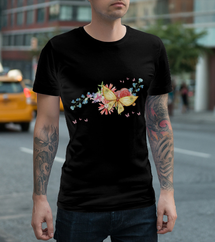 As Long As I Breathe You'll Be Remembered Butterfly Floral T-Shirt