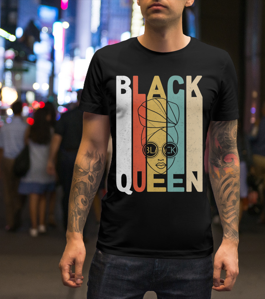 BLACK QUEEN Afro Headwrap Sunglasses T-Shirt