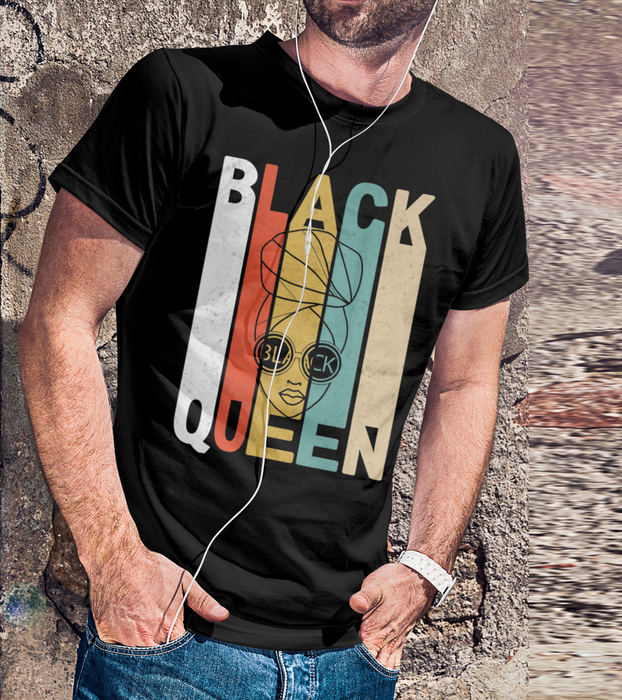 BLACK QUEEN Afro Headwrap Sunglasses T-Shirt