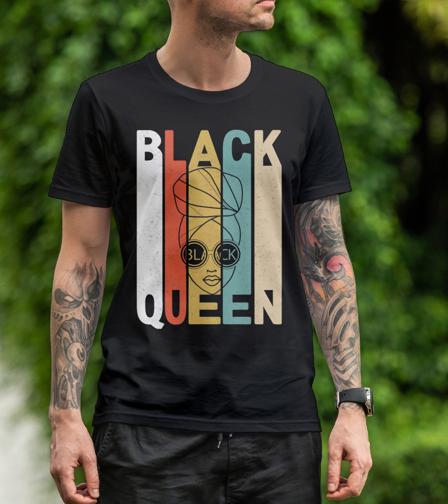 BLACK QUEEN Afro Headwrap Sunglasses T-Shirt